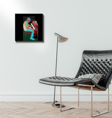 Lotus Love Wrapped Canvas - Room Setting