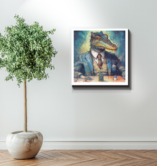 Hip-Hop Kangaroo with Boombox Wrapped Canvas - Canvas Art.