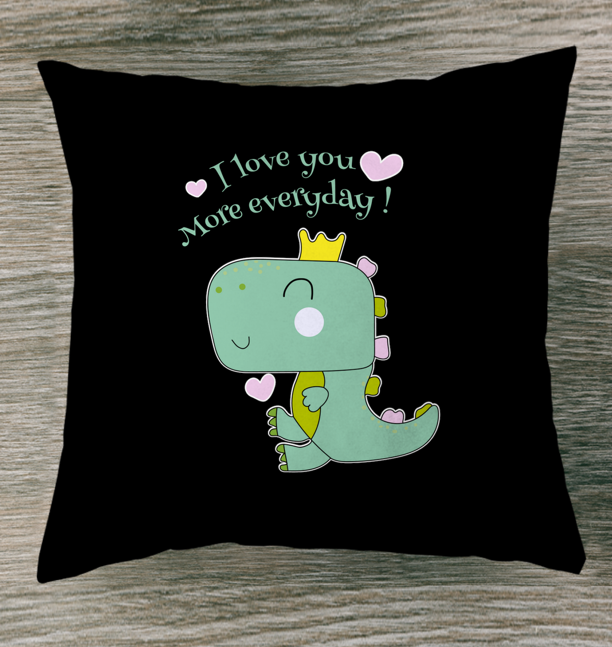 I Love You Everyday Outdoor Pillow