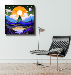 Enchanting Estuary Elegance River Landscape Canvas