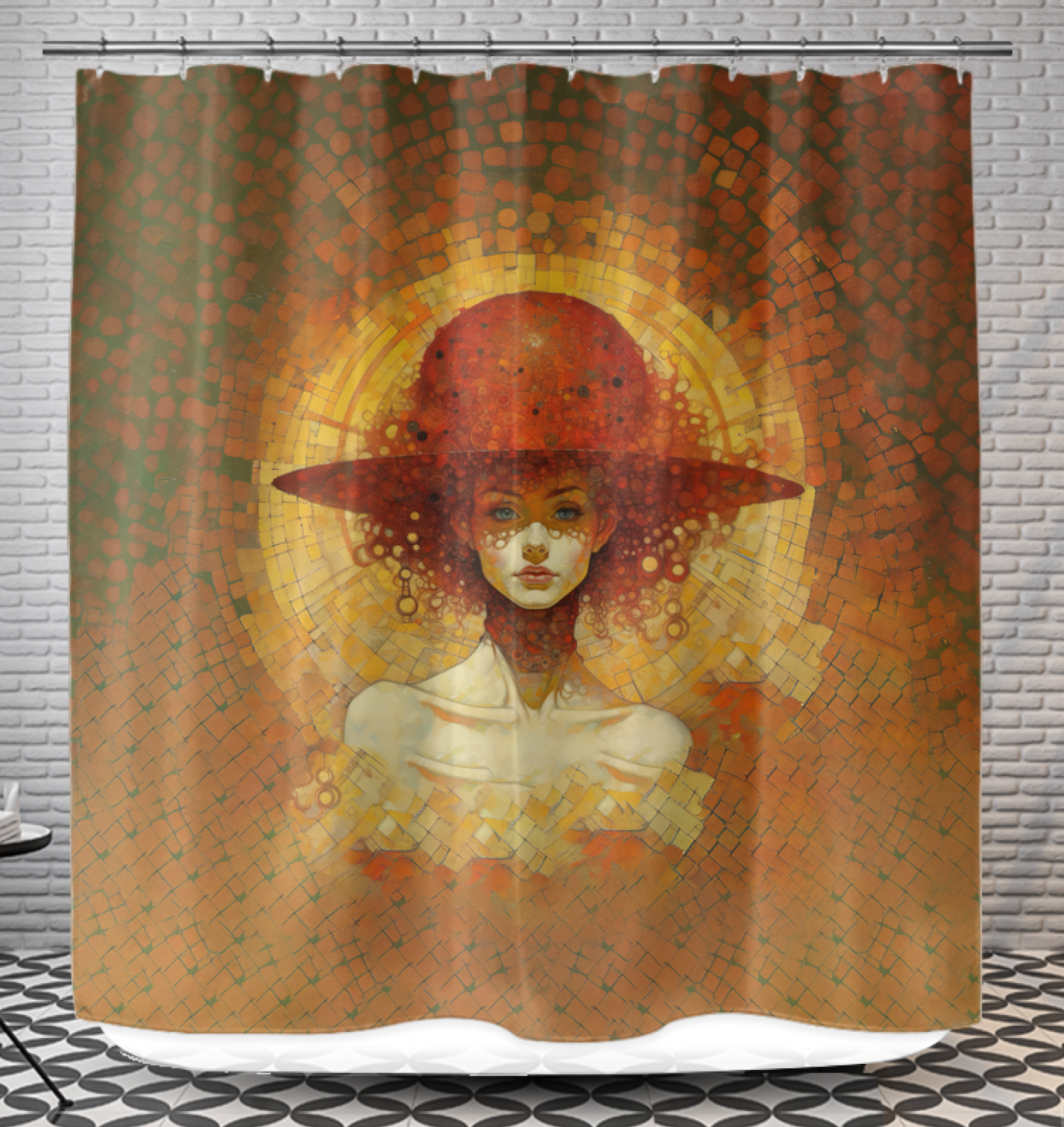 Unbounded Universe Shower Curtain displaying a cosmic design