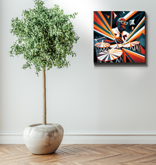 Vibrant Violin Virtuoso Wrapped Canvas