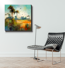 Autumn Leaves in the Breeze Wrapped Canvas