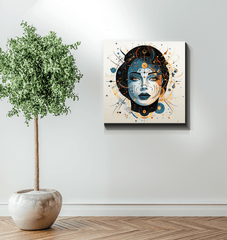 Vibrant Womanhood: Abstract Canvas Print - Beyond T-shirts