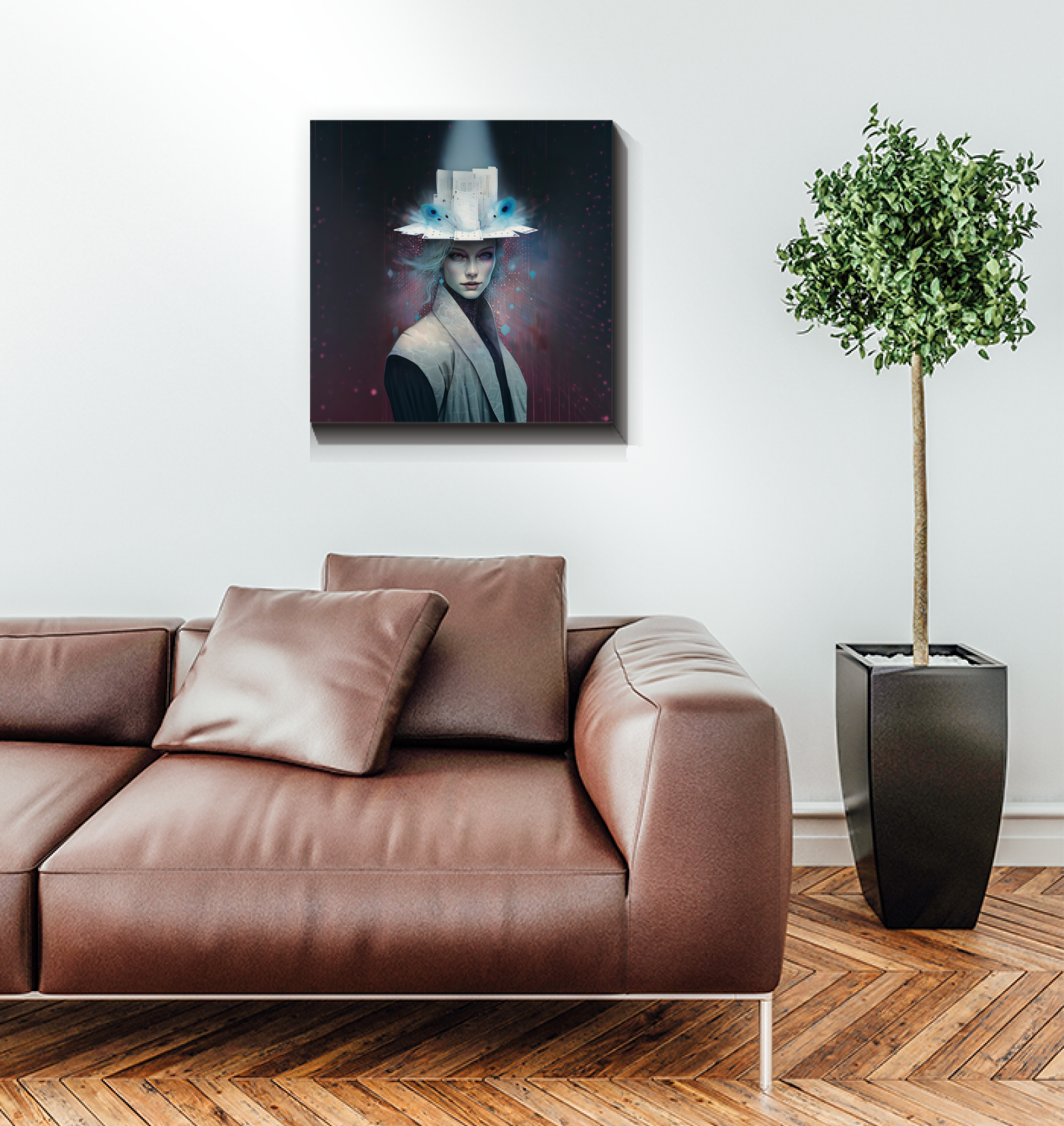 Modern Abstract Art Wrapped Canvas - Serenity's Embrace