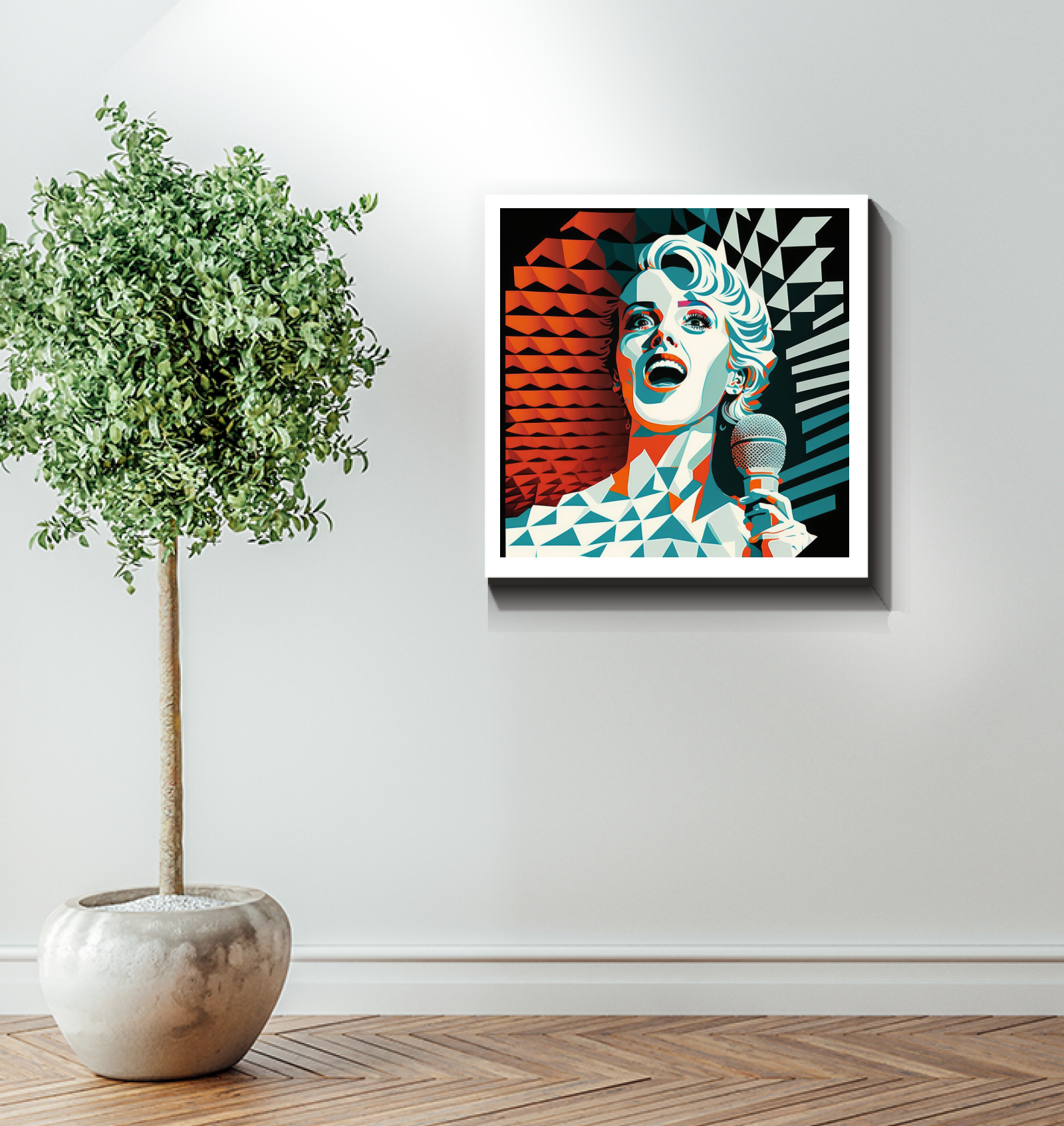 Rockabilly Rhythms canvas on wall display