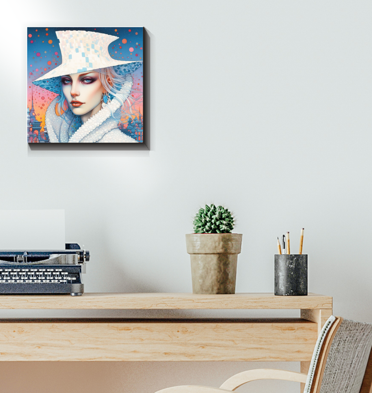 Modern Muse Artwork on Wrapped Canvas