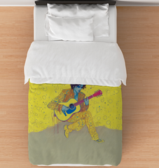 Meadow Dreams Duvet Cover in a stylish bedroom setting.