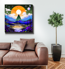 Enchanting Estuary Elegance River Landscape Canvas