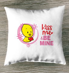 Kiss Me & Be Mine Outdoor Pillow