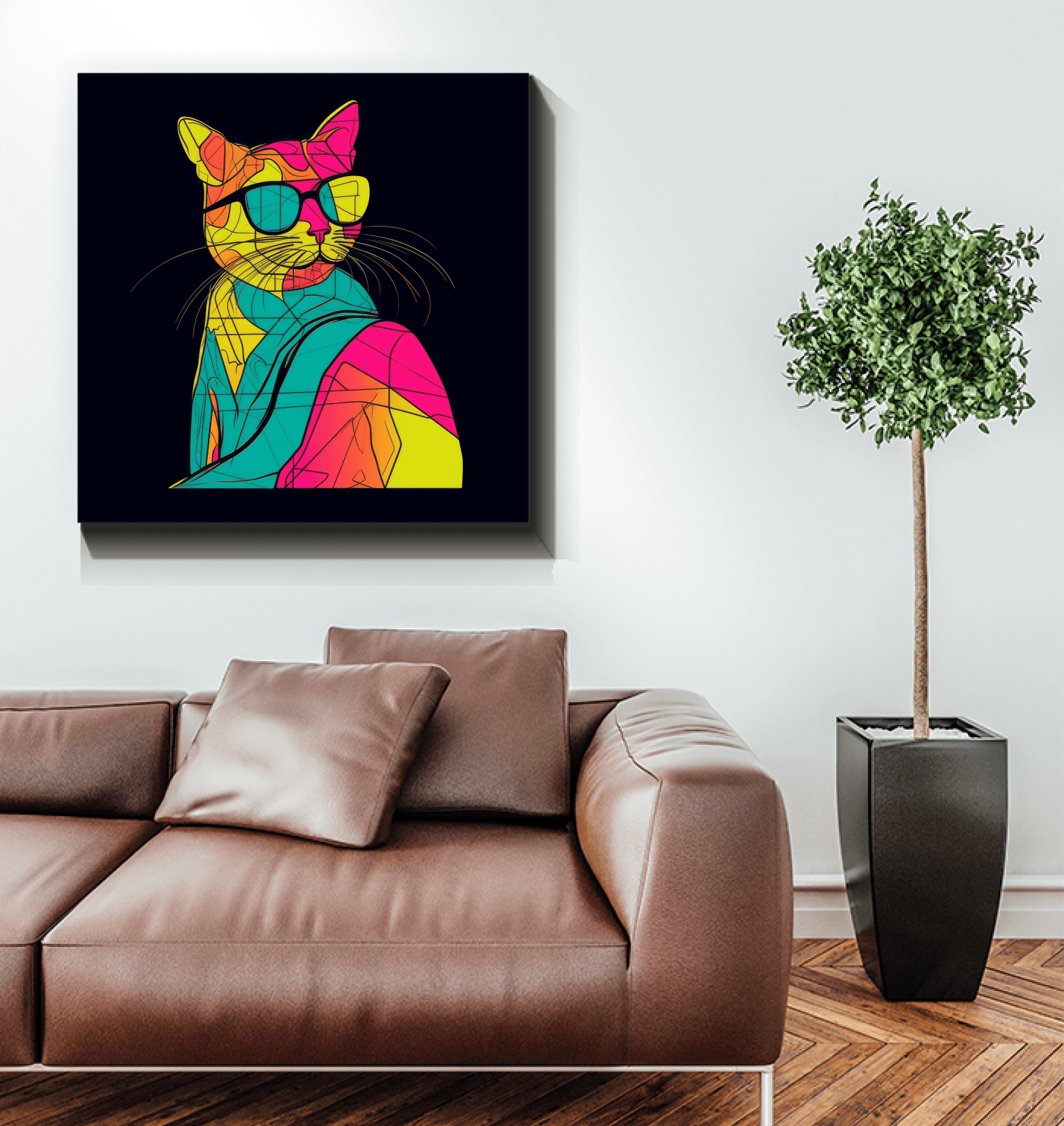 Playful Purr Canvas Artwork - Beyond T-shirts