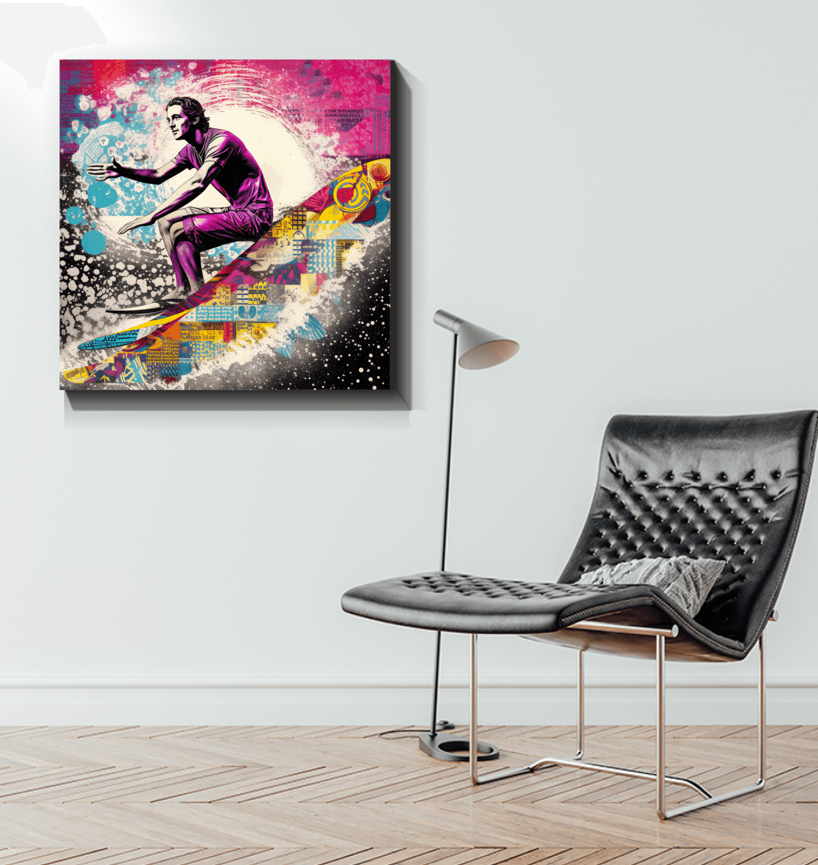 Surfing Essence Canvas Art - Beyond T-shirts