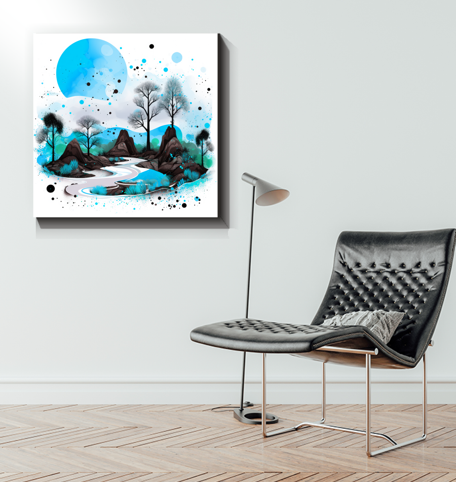 Peaceful Prairie Field Landscape Canvas