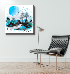 Peaceful Prairie Field Landscape Canvas