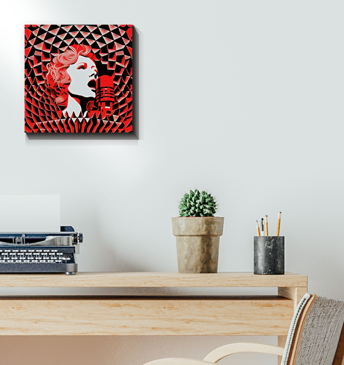 Melodic Mural Wrapped Canvas