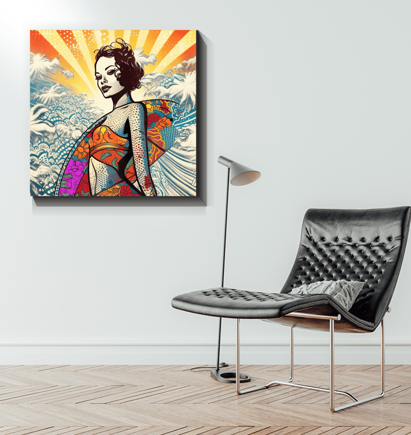 Surfing 5 27 Canvas featuring a stunning surf scene