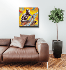 Surfing 5 16T Wrapped Canvas in a modern home decor