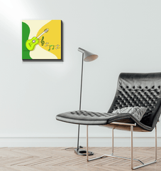 Guitar Line Art Wrapped Canvas - Beyond T-shirts