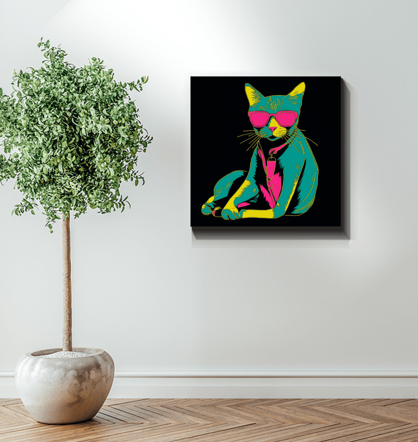 Cat's Whimsical Dream Canvas Print - Beyond T-shirts