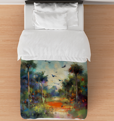 Coastal Horizon Landscape Duvet Cover