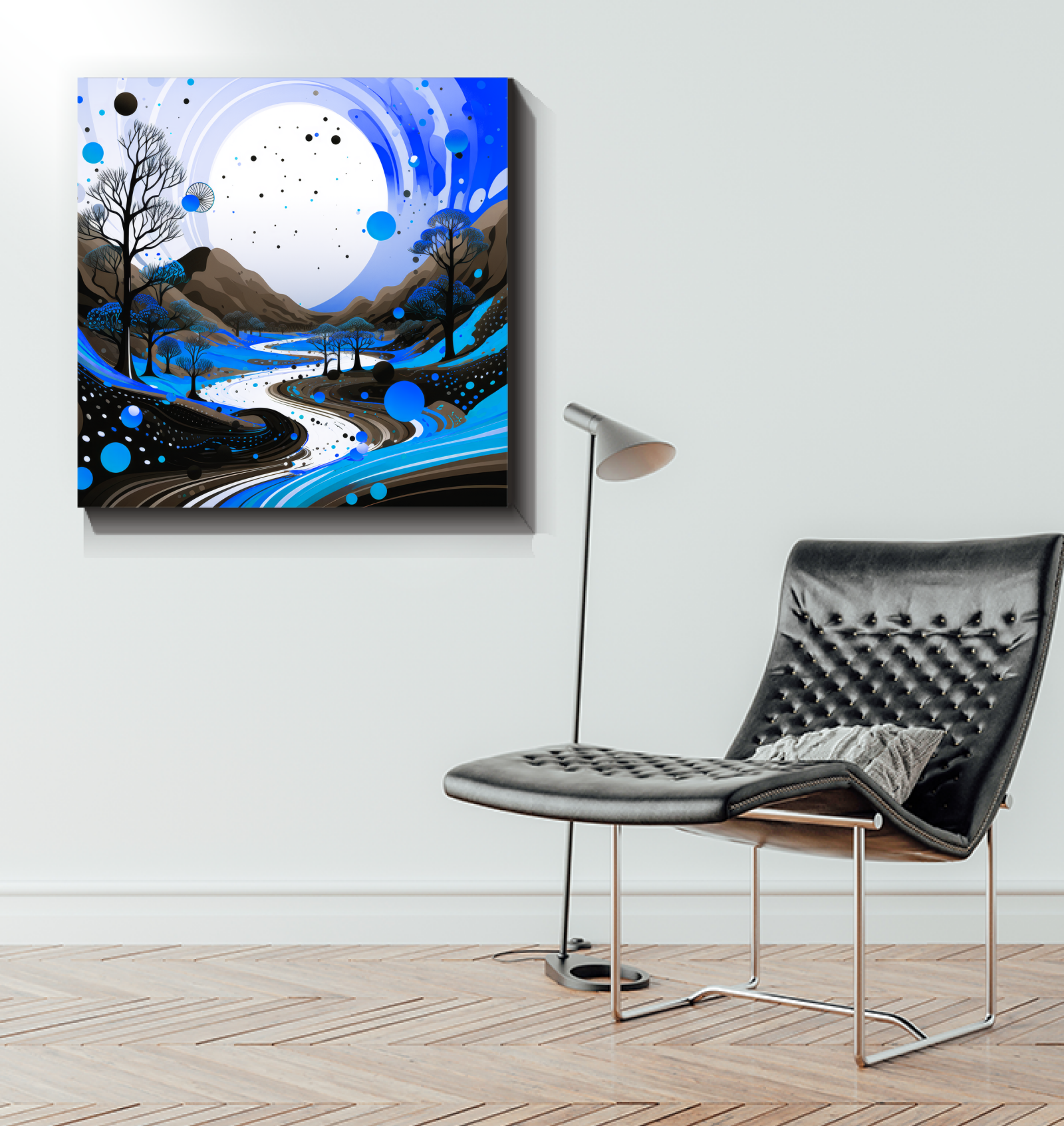 Enchanting Eclipse Celestial Landscape Canvas