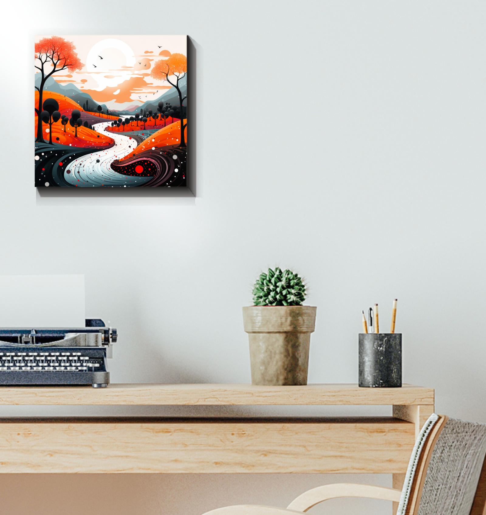 Serene Savannah African Landscape Canvas