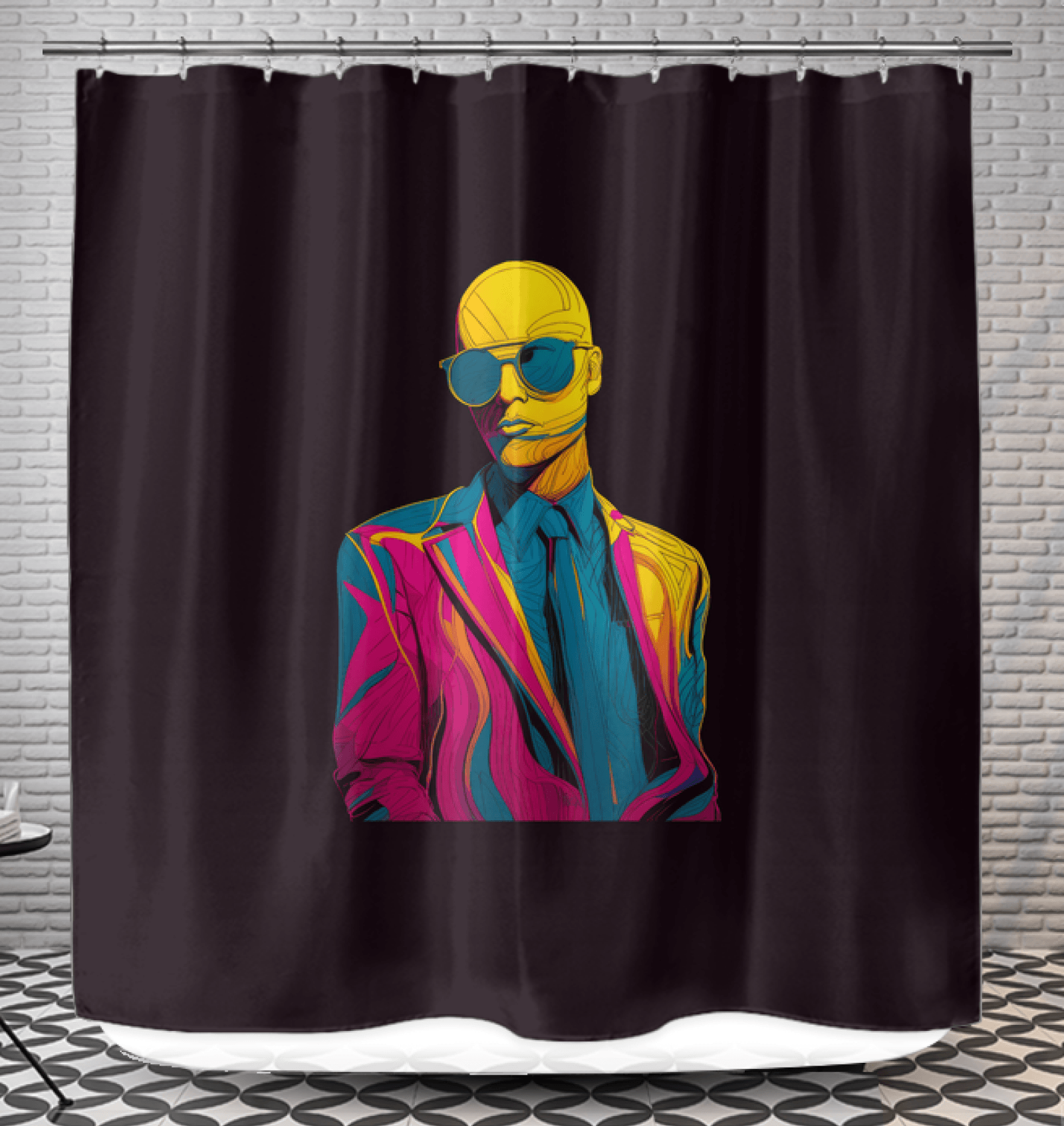 Abstract Elegance Bath Curtain - Beyond T-shirts