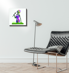 Artistic representation of a midnight masquerade on canvas.