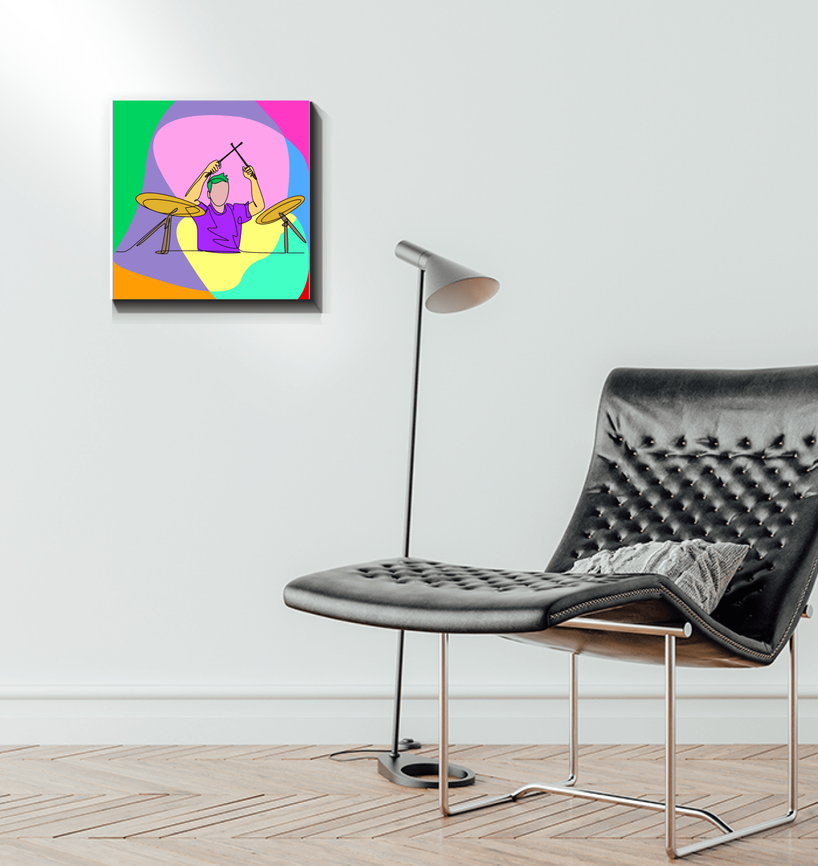 Drummer 1 Wrapped Canvas - Beyond T-shirts