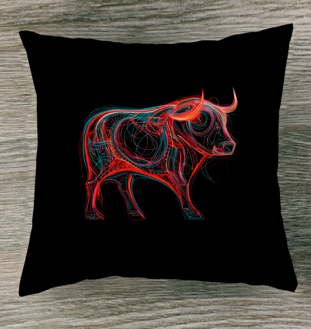 Stoic Buffalo Prairie Gaze Pillow