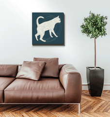 Mystical Cat Moonlit Stare Canvas - Beyond T-shirts