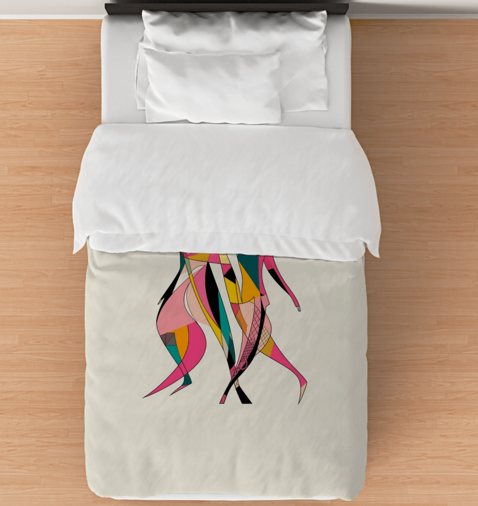 Colorful Canvas Dreams Fashion Art Duvet Cover