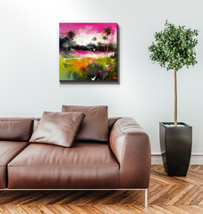 Lakeside Retreat Landscape Wrapped Canvas