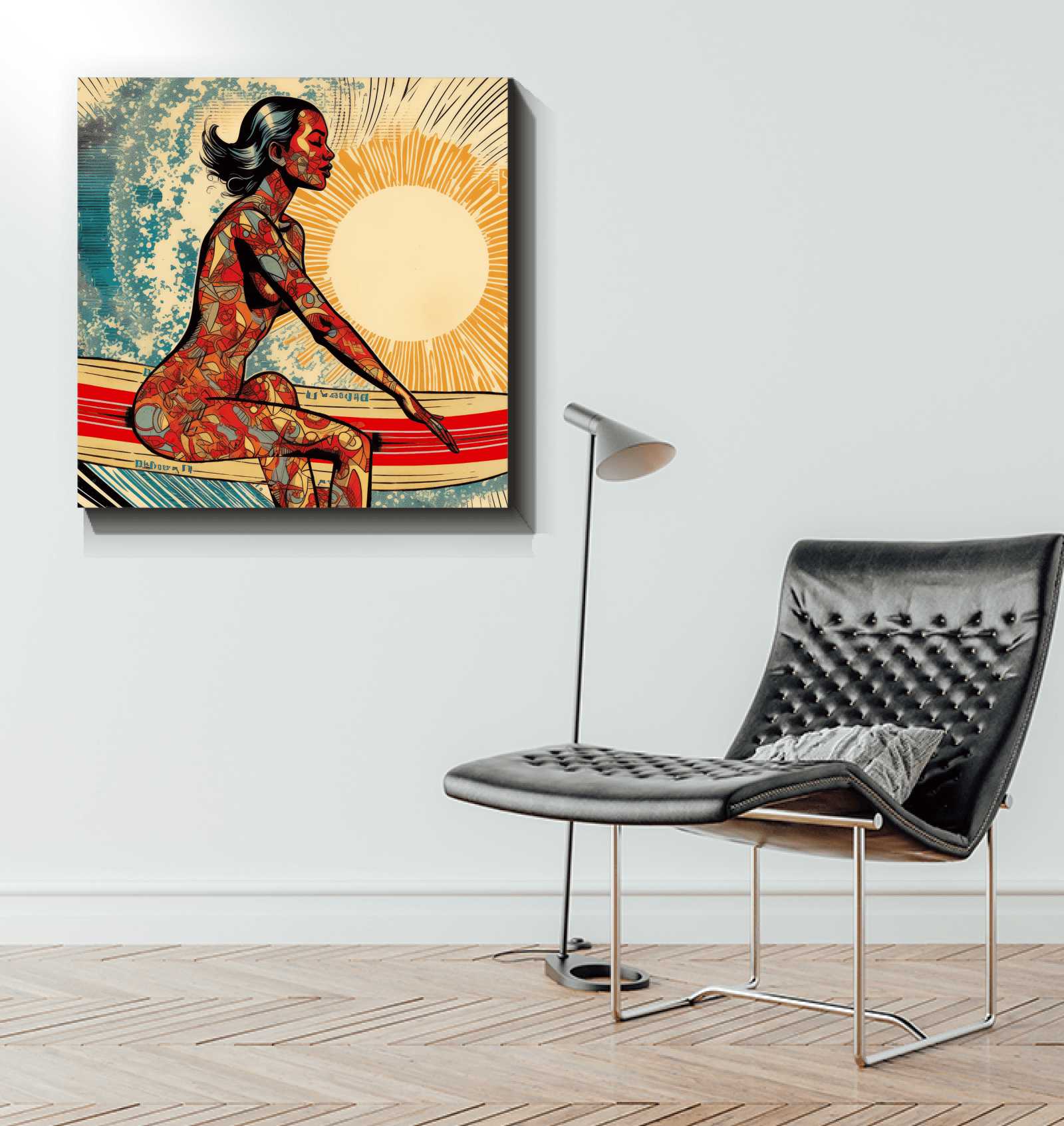 Surfing Reverie Canvas Art - Beyond T-shirts