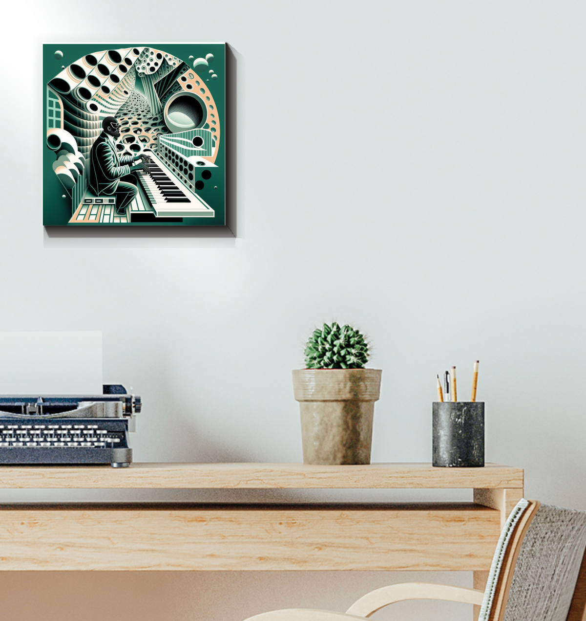 Electro Elegance Wrapped Canvas