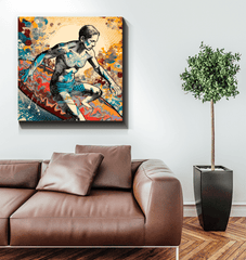 Surfing Elements Canvas Art - Beyond T-shirts