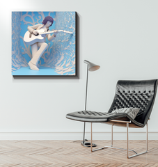 Wrapped canvas featuring safari wildlife in urban style