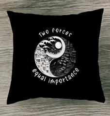 Ying Yang design indoor pillow for Summer Solstice.