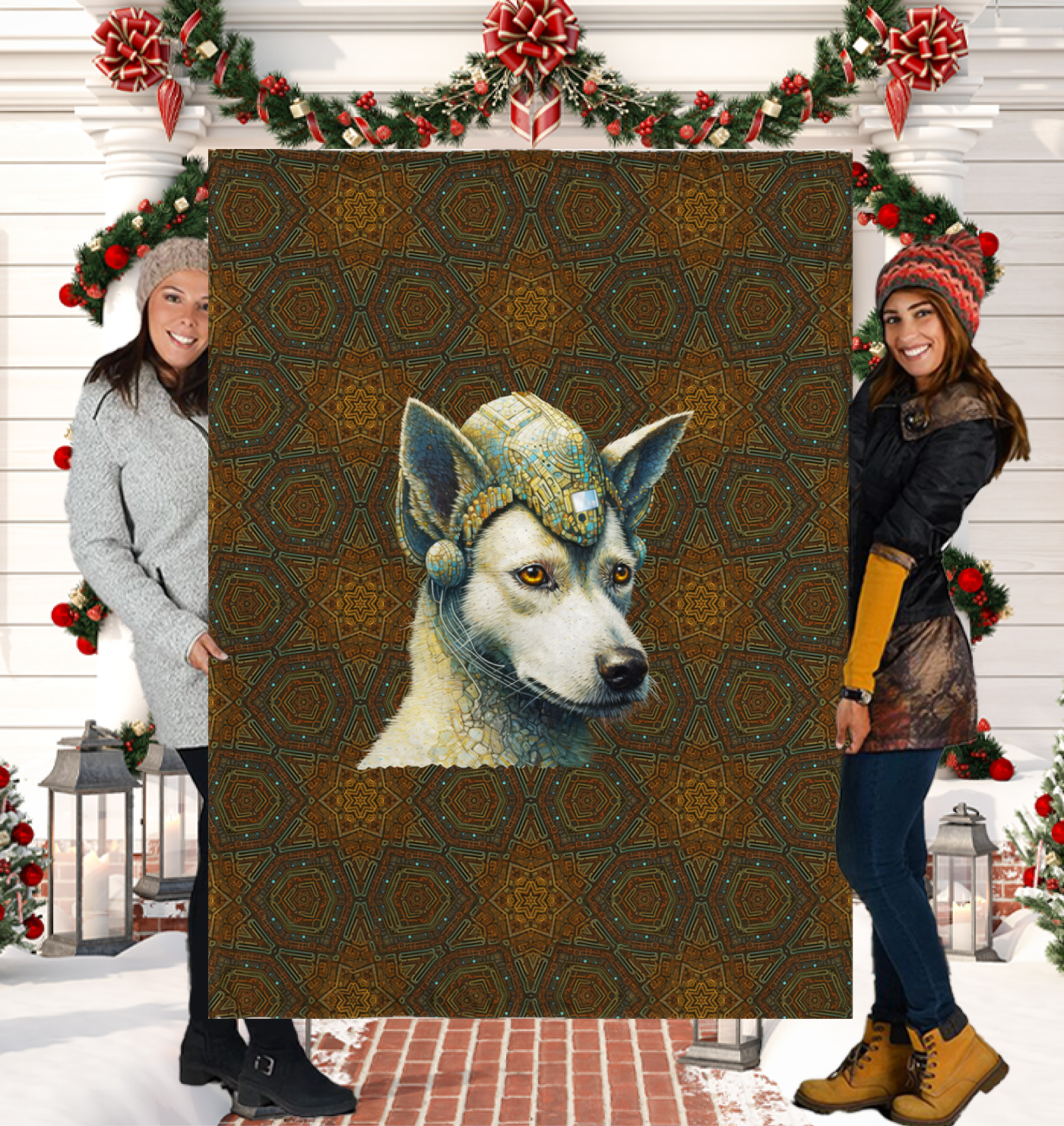 Artistic Dogs Sherpa Blanket - Cozy and Stylish