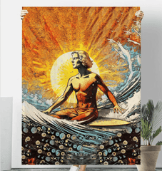 Surfing Serenity Fleece Throw - Beyond T-shirts