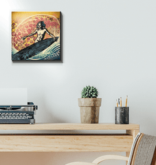 Surfing Reverie Canvas Art - Beyond T-shirts