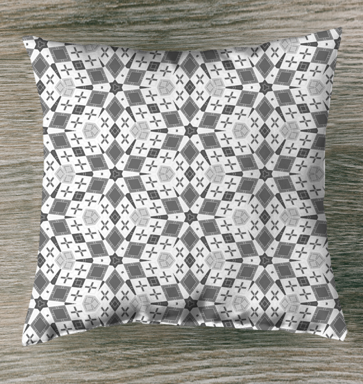 Oceanic Kaleidoscope Outdoor Pillow