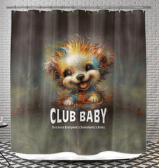 CB3-78 shower curtain displaying waterproof and mold-resistant features.