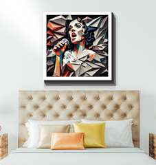 Grunge-inspired canvas wall art