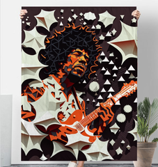 Jazz Rhythms Sherpa Blanket