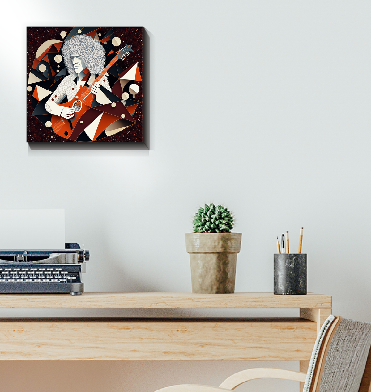 Keyboard Kaleidoscope Wrapped Canvas