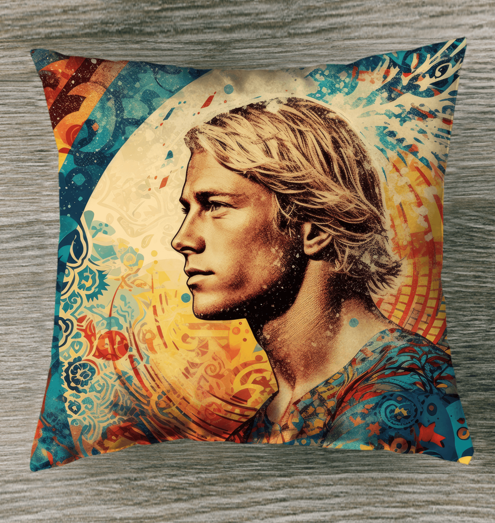 Surfing Thrills Throw Pillow - Beyond T-shirts