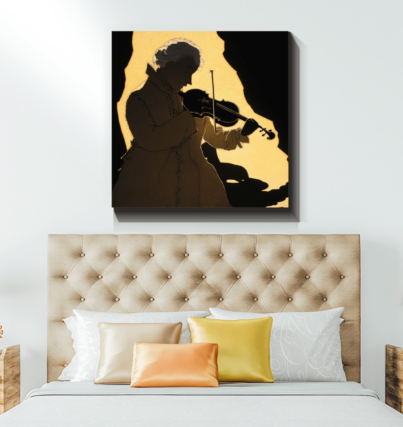 Mozart's Muse - Classical Music Canvas Art - Beyond T-shirts