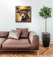 Charming canine art on canvas