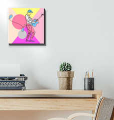 Guitar Line Art 4 Wrapped Canvas - Beyond T-shirts